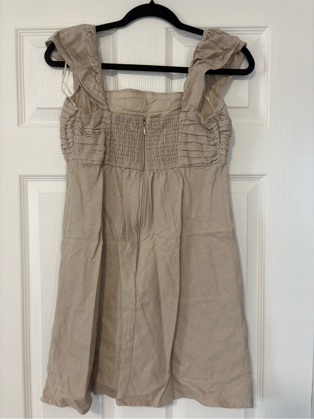 Abercrombie & Fitch Taupe Ruffled Strap Mini Dress - Picture 3 of 5
